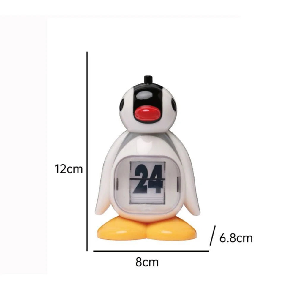 Nestify Pingu Penguin Retro Desk Calendar – Perpetual Press‑Type Figurine
