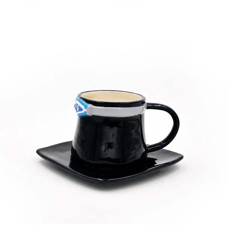Anime Hat-Style Coffee Cup & Saucer Set