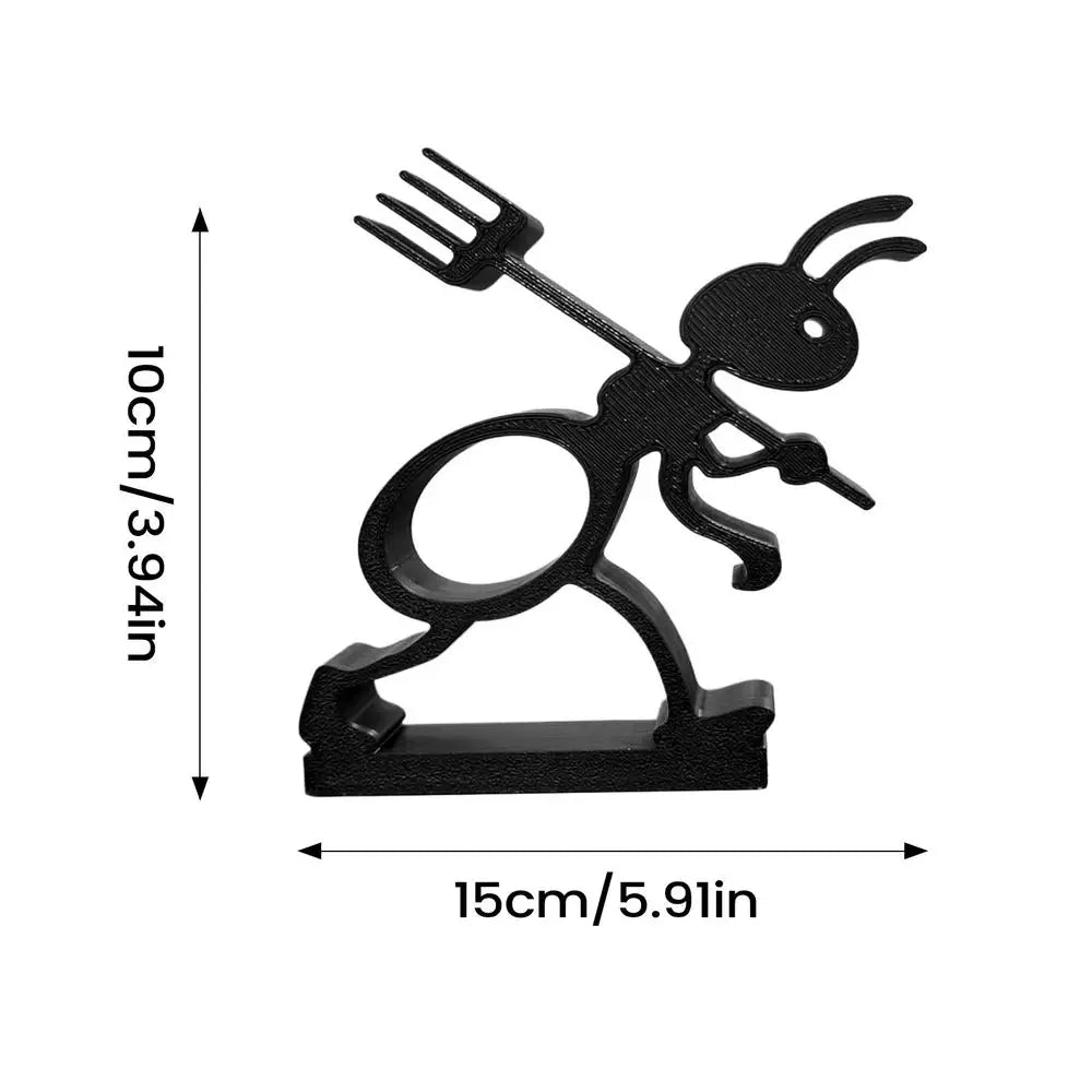 Ant-Shaped Toilet Paper Holder (Matte Black)