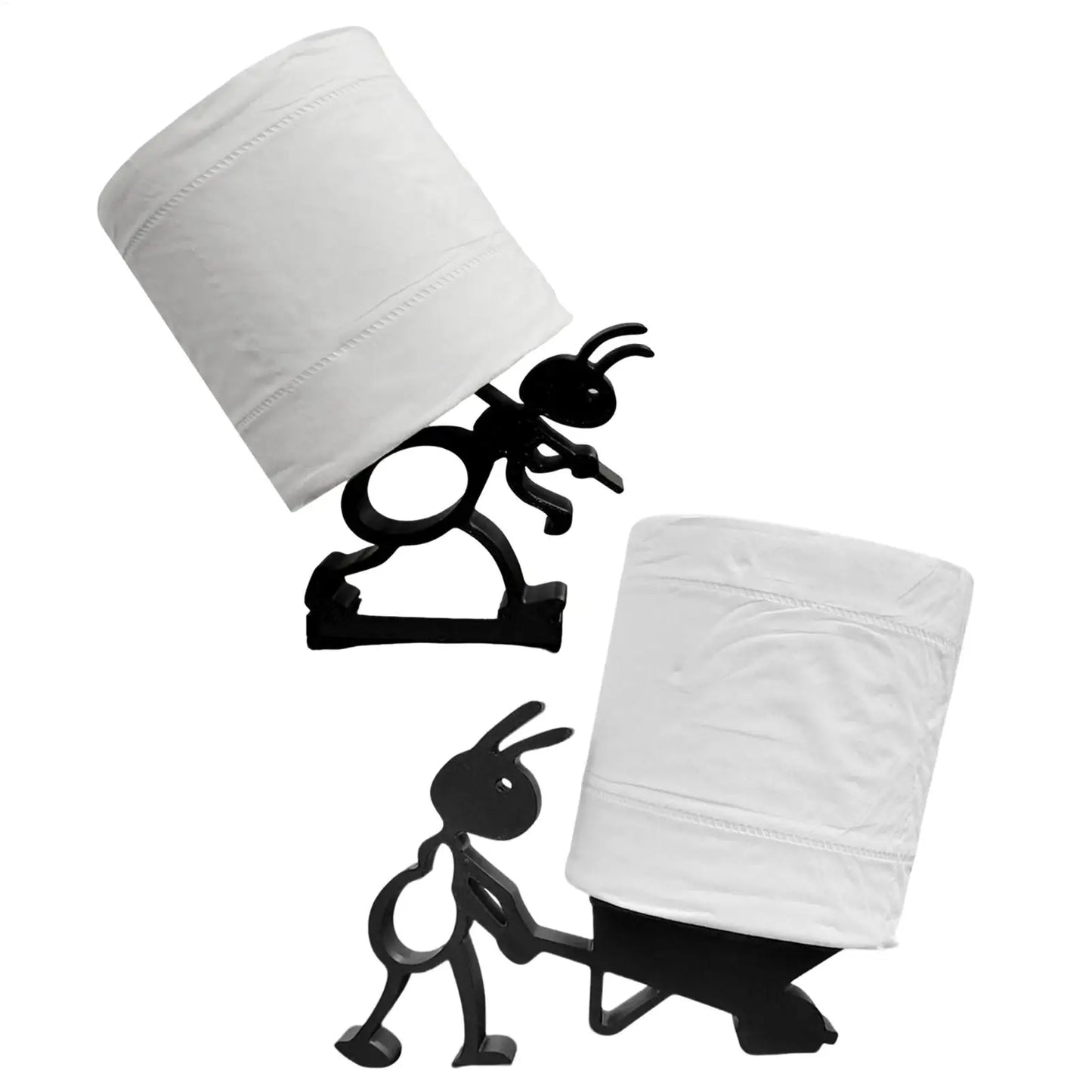 Ant-Shaped Toilet Paper Holder (Matte Black)