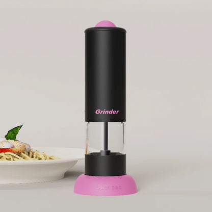 Cute Pink Electric Pepper & Salt Grinder – One-Click Fresh Spice Mill