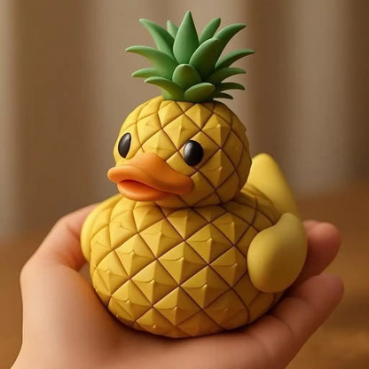 Nestify Fruit Duck Figurines – Kawaii Resin Desk & Car Ornaments