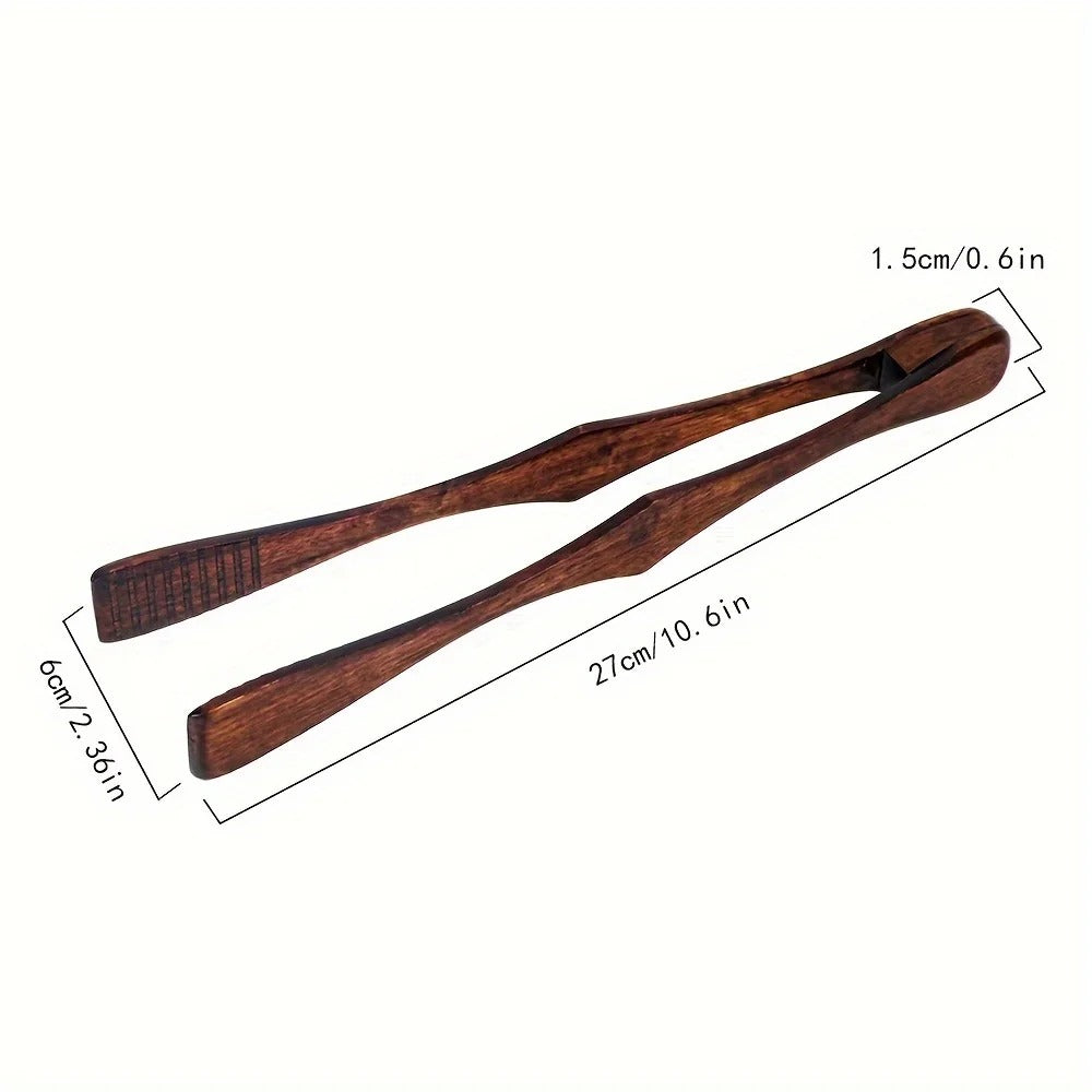Versatile Wooden Kitchen Tongs