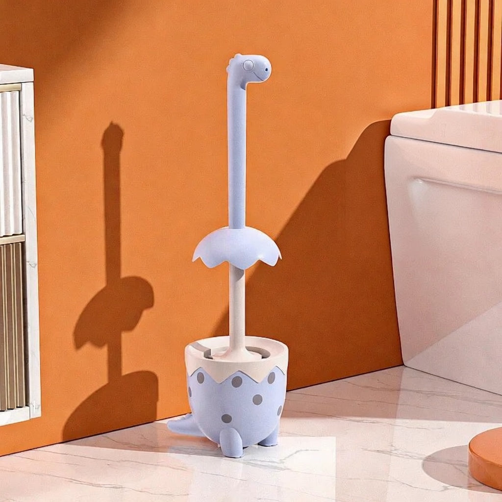 Nestify™ Cute Dinosaur Giraffe Toilet Brush with Holder – Cartoon Long-Handle Bathroom Cleaner & Decor