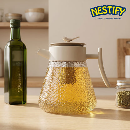 Nestify™ Glass Oil Dispenser – Modern Anti‑Drip Kitchen Cruet
